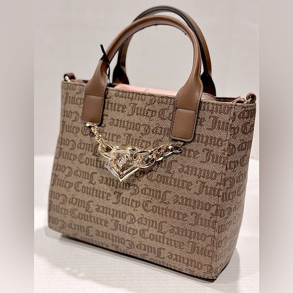 NWT Juicy Couture Chestnut Chino Change Of My Heart Mini Tote - Picture 3 of 15